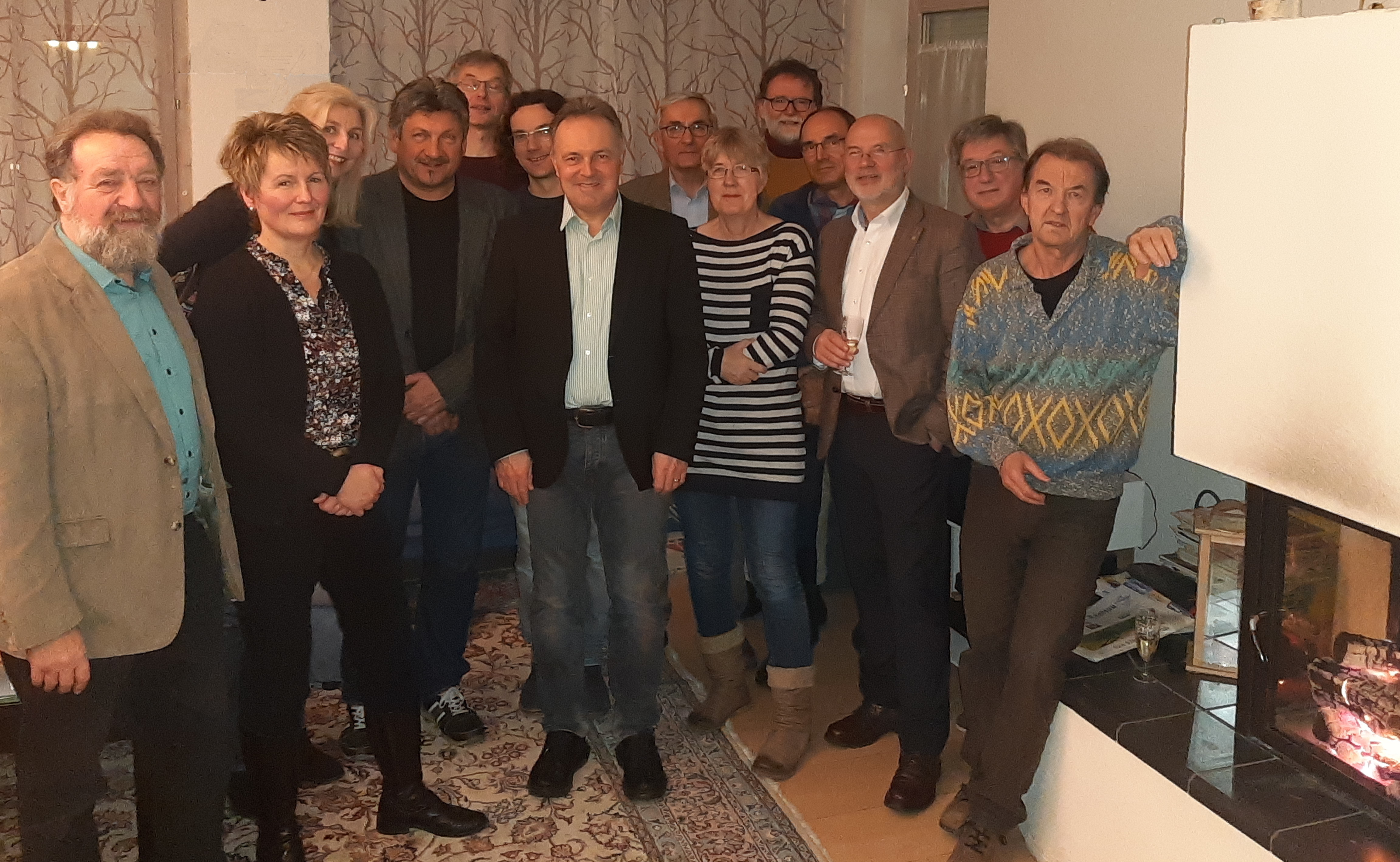 Anwesende des Kaminhocks des Ortsverbandes Schopfheim von Bündnis 90 die Grünen